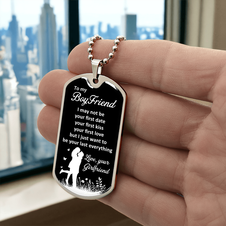Boyfriend Dog Tag Gift from Girlfriend