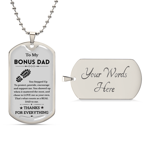Dog Tag Necklace With a  Message Card