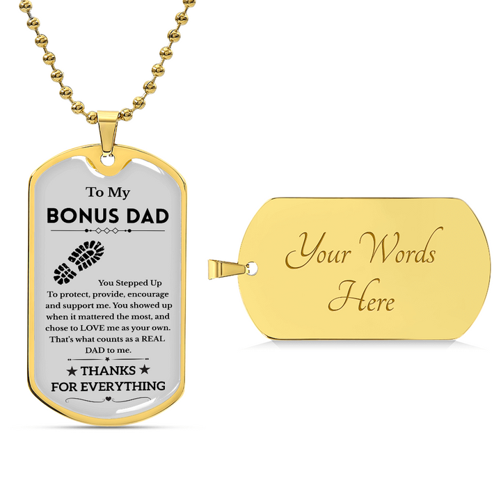 Dog Tag Necklace With a  Message Card