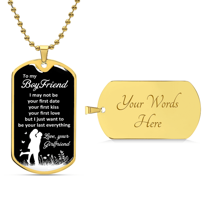 Romantic Dog Tag for Boyfriend Gift