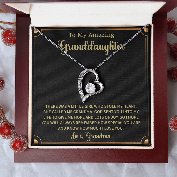Granddaughter Necklace Gift With a Heartfelt Message