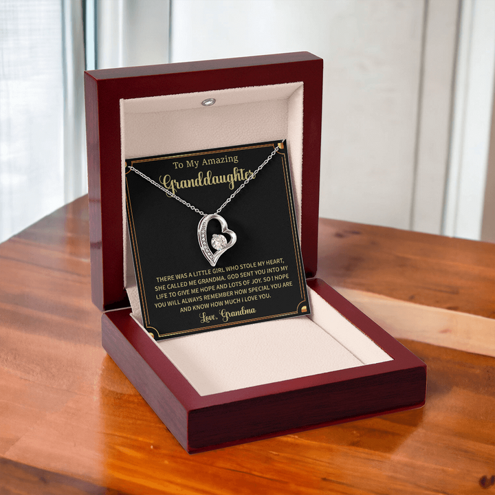 Granddaughter Necklace Gift With a Heartfelt Message