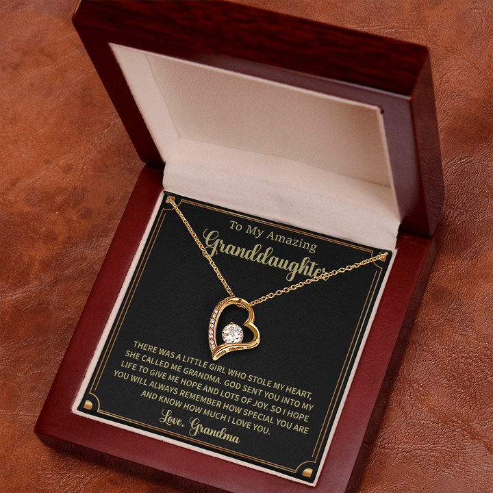 Granddaughter Necklace Gift With a Heartfelt Message