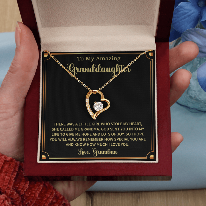 Granddaughter Necklace Gift With a Heartfelt Message