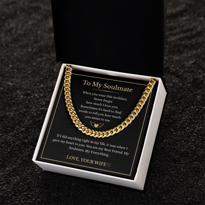 Soulmate's promise in jewelry gift