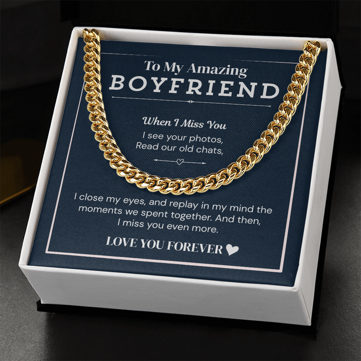 Romantic boyfriend necklace gift