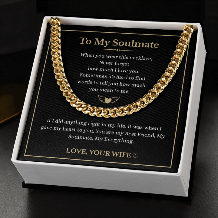 Soulmate's promise in jewelry gift