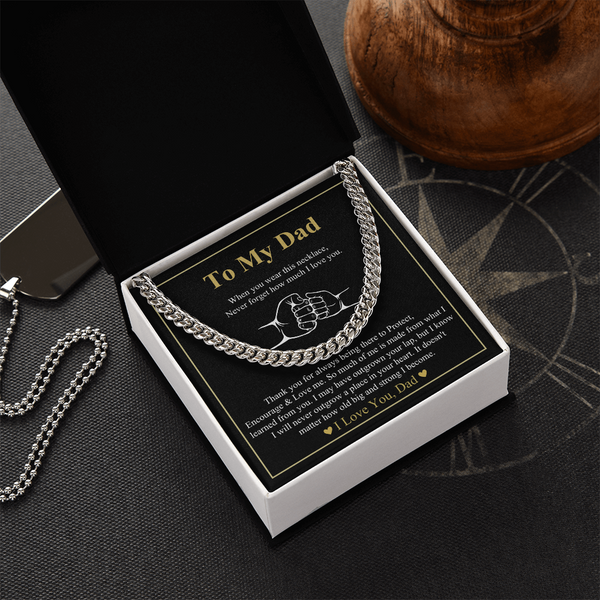 Cuban Link Chain With Message Card