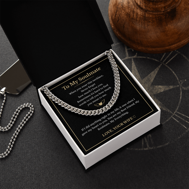 Necklace love note to soulmate wife