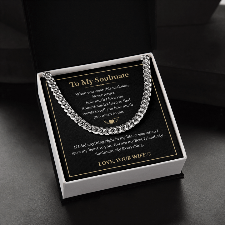 Necklace love note to soulmate wife