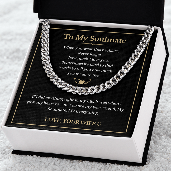 Necklace love note to soulmate wife