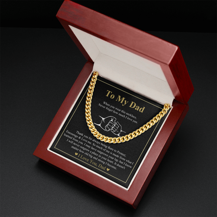  Gold Cuban Link Chain With Message Card