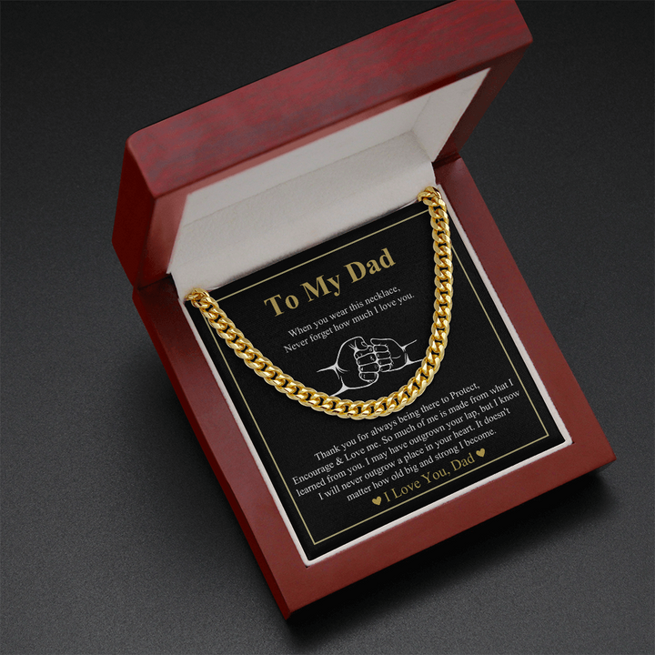  Gold Cuban Link Chain With Message Card