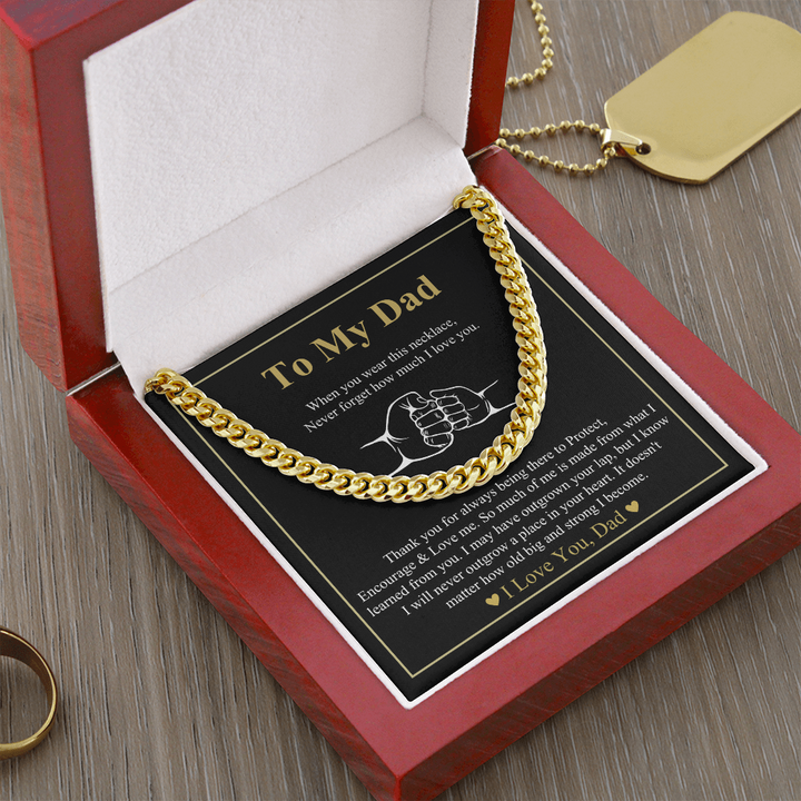  Gold Cuban Link Chain With Message Card