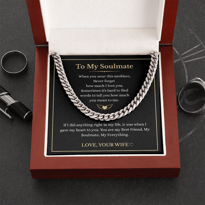 Wife's eternal love in necklace note