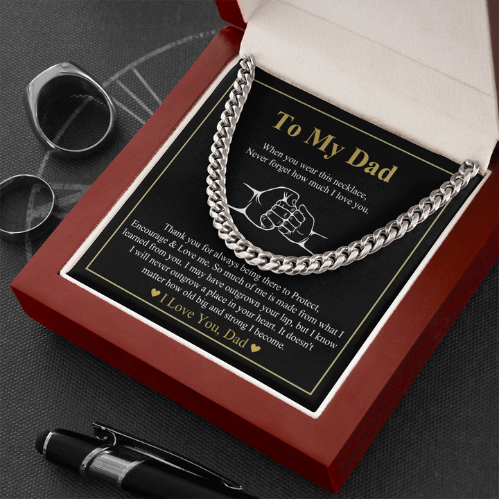 Cuban Link Chain With Message Card