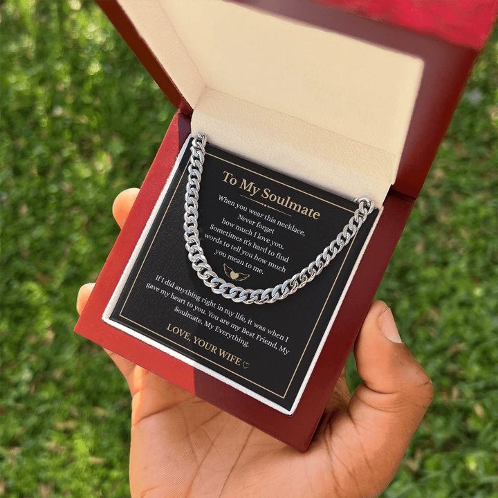Wife's eternal love in necklace note