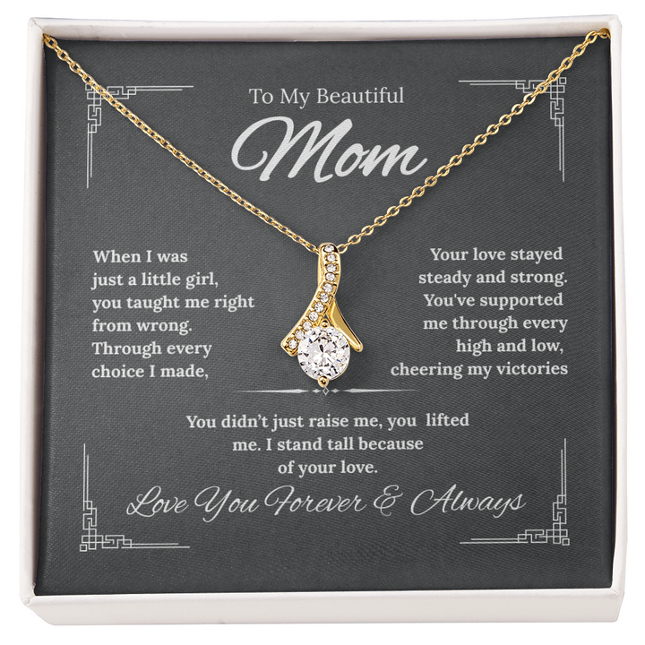 Sparkling mom tribute pendant