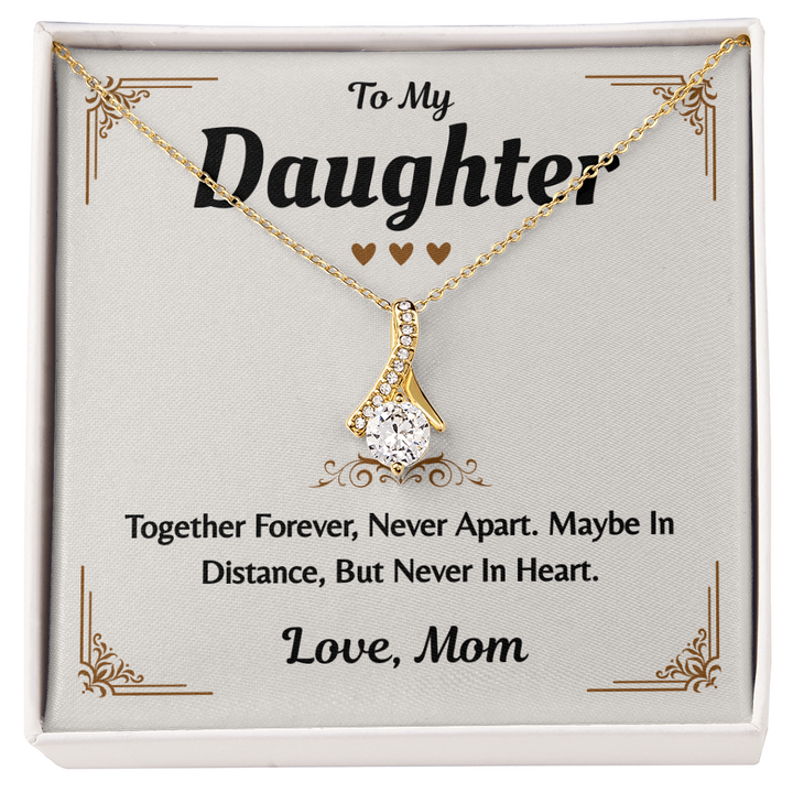 Silver necklace gift for daughter