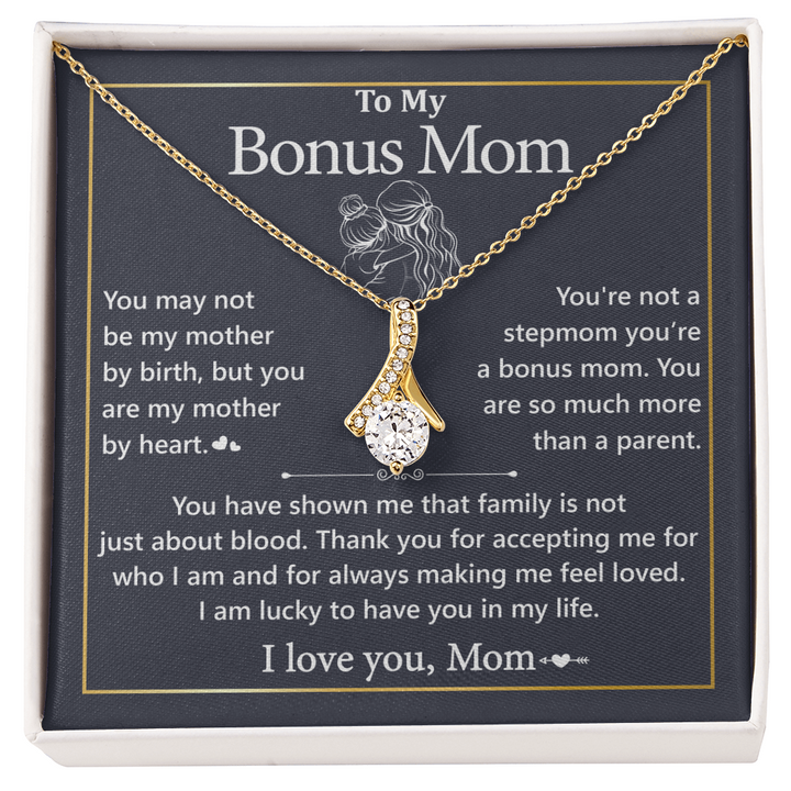 Bonus Mom Necklace with Loving Message