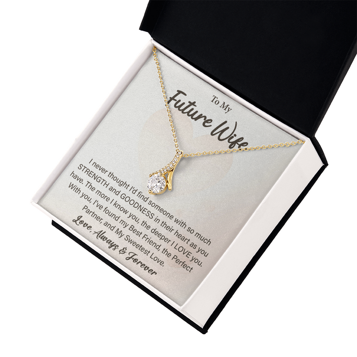 "Romantic gift necklace for future bride"