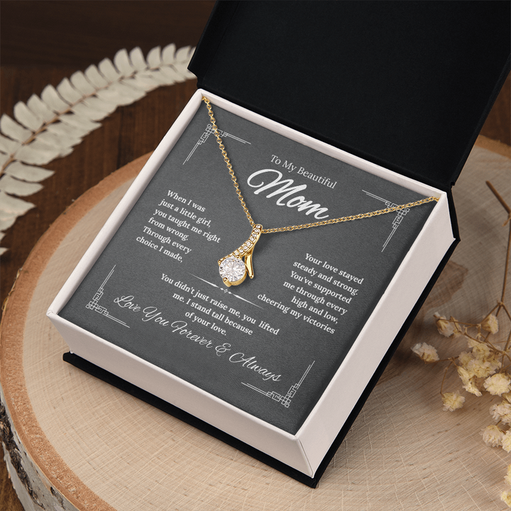 Mom love knot necklace gift