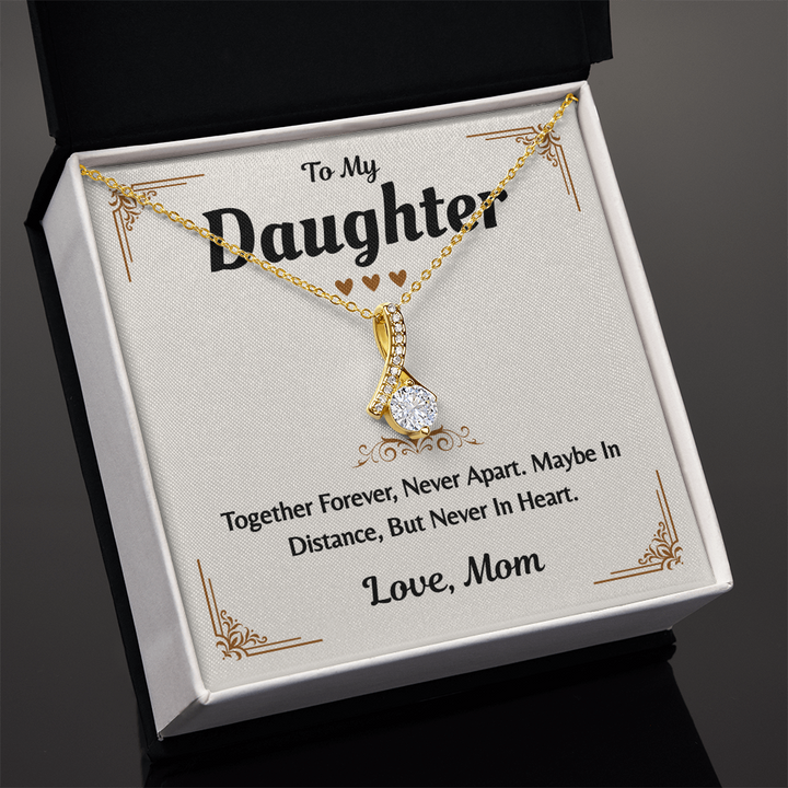 Silver necklace gift for daughter