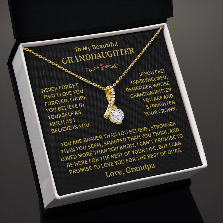 Granddaughter Necklace Gift With a Heartfelt Message
