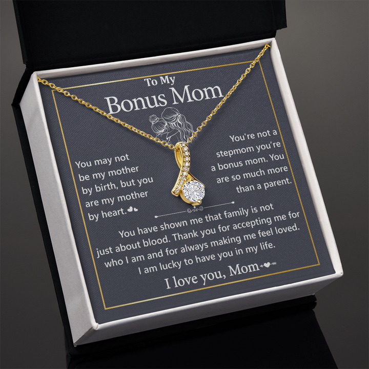 Bonus Mom Necklace with Loving Message