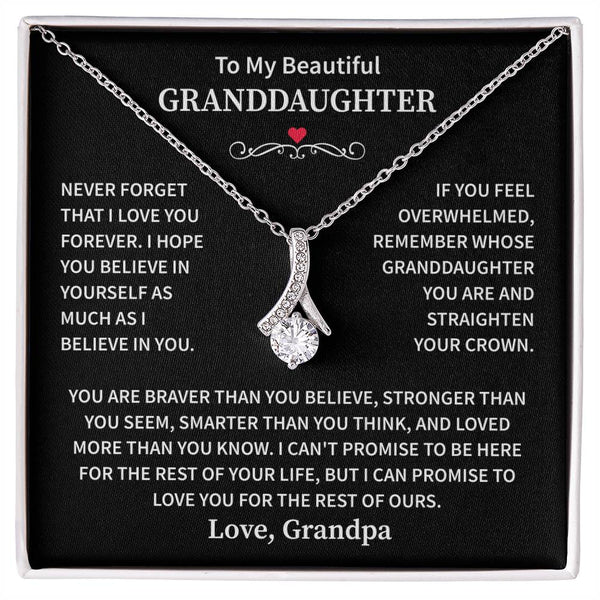 Love Knot Jewelry Gift for Granddaughter from Grandpa

