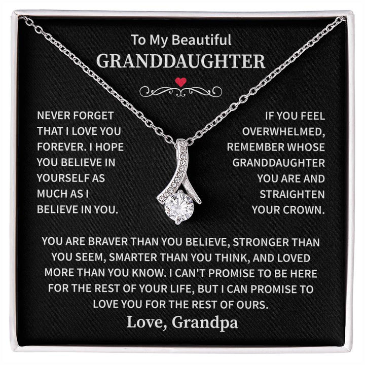 Love Knot Jewelry Gift for Granddaughter from Grandpa

