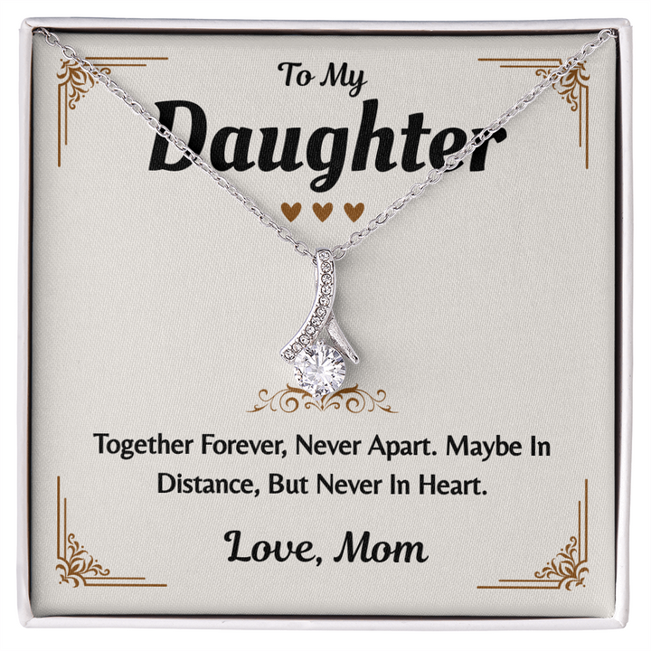 Silver necklace gift for daughter