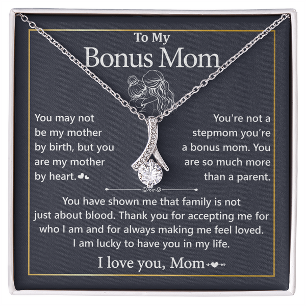 Bonus Mom Necklace with Loving Message
