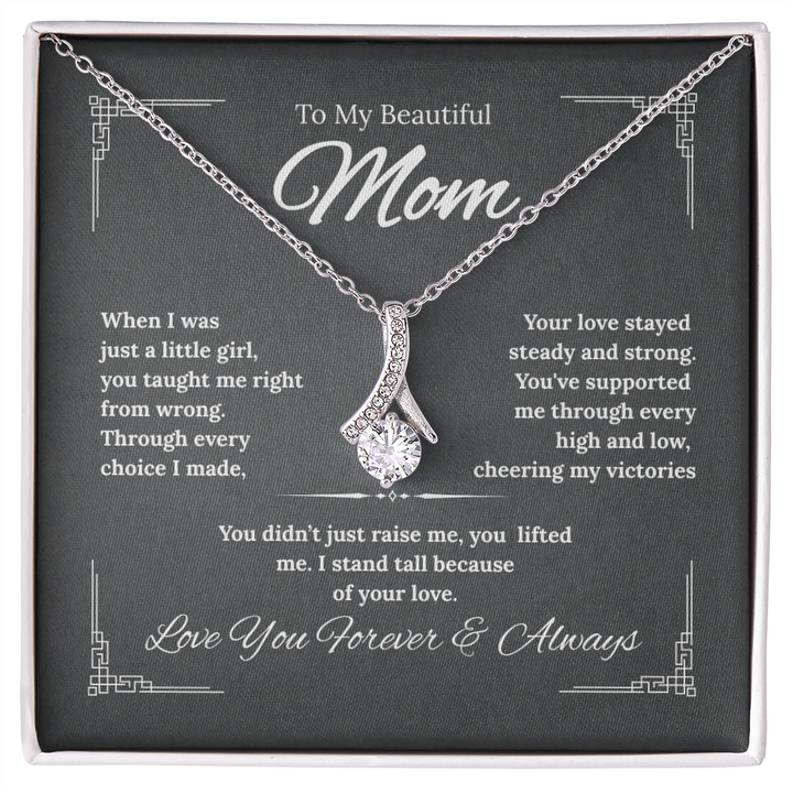 Sparkling mom tribute pendant