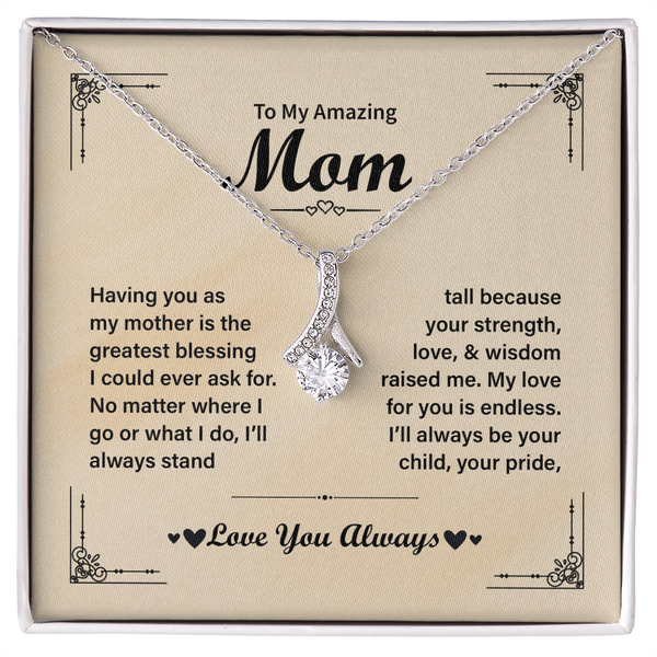 Mom Necklace Gift with Sentimental Message