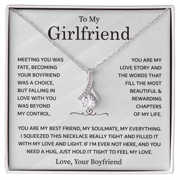 14k White Gold Necklace, Christmas Gift For My Girlfriend