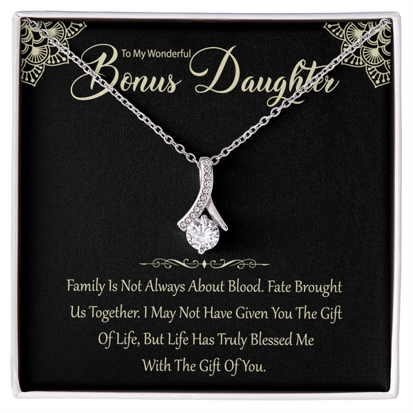 Bonus Daughter Necklace - Step Daughter Gifts for Her