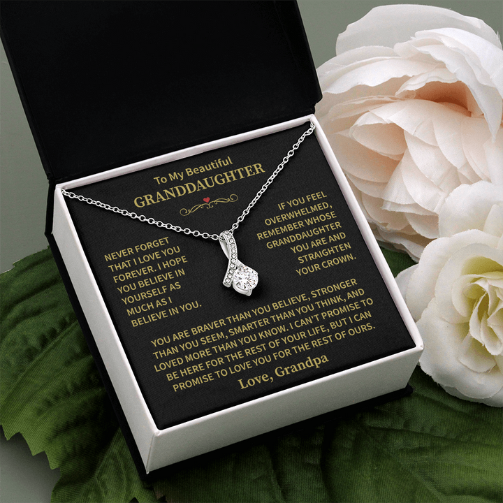 Granddaughter Necklace Gift With a Heartfelt Message