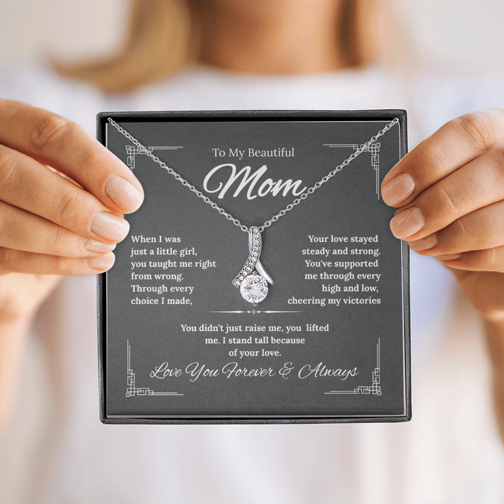 Mom love knot necklace gift