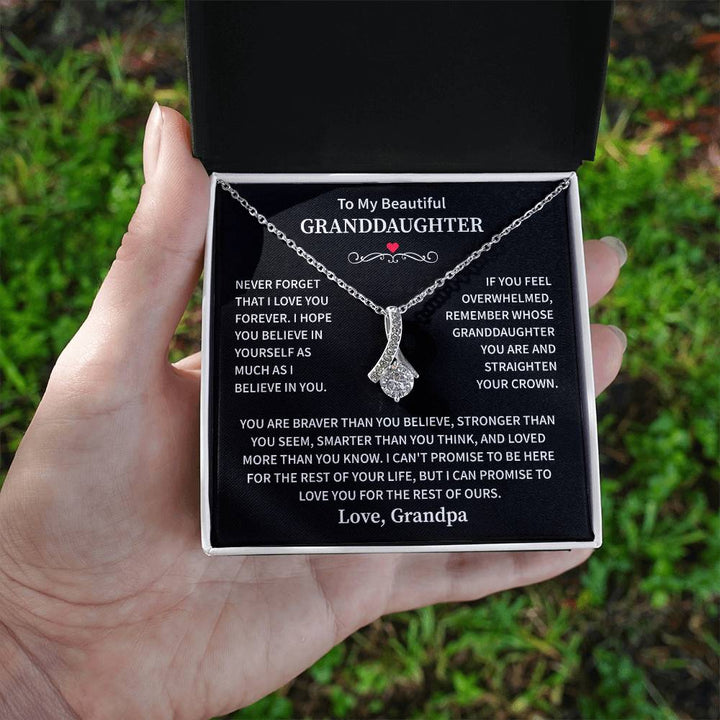 Granddaughter Necklace Gift With a Heartfelt Message