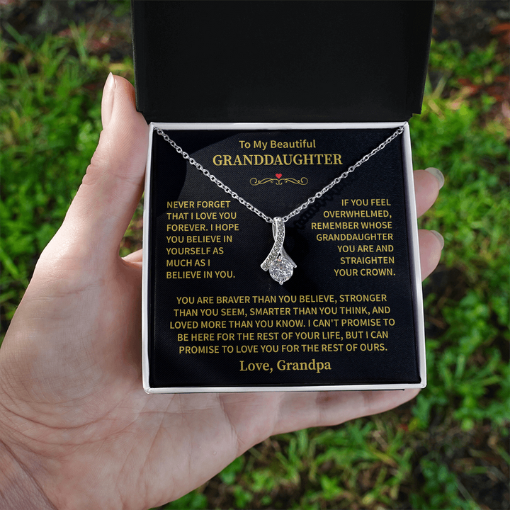 Granddaughter Necklace Gift With a Heartfelt Message