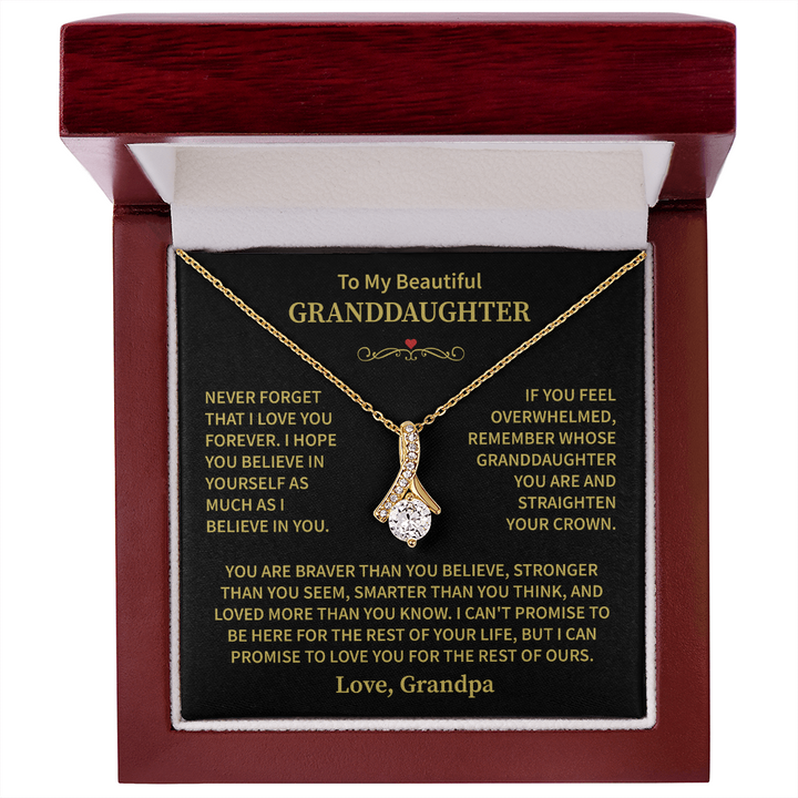 Granddaughter Necklace Gift With a Heartfelt Message