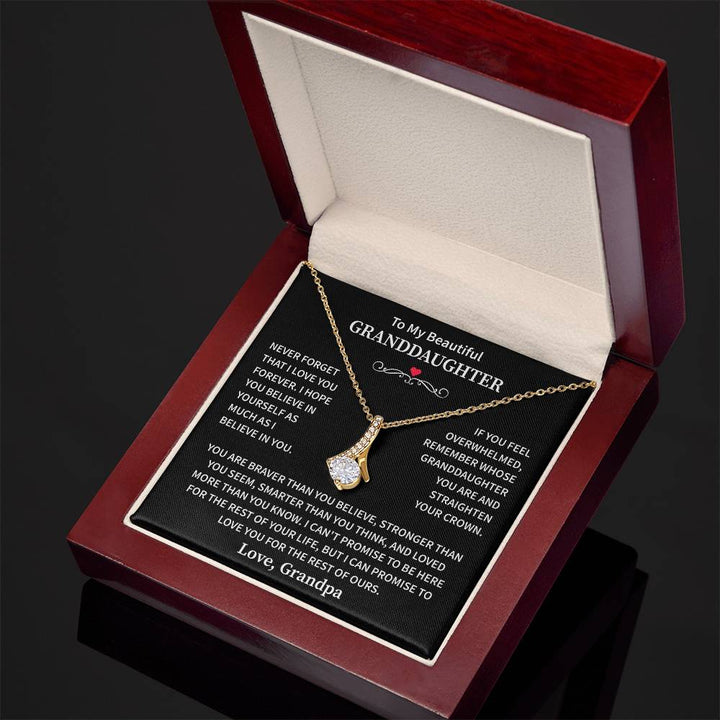 Granddaughter Necklace Gift With a Heartfelf Message