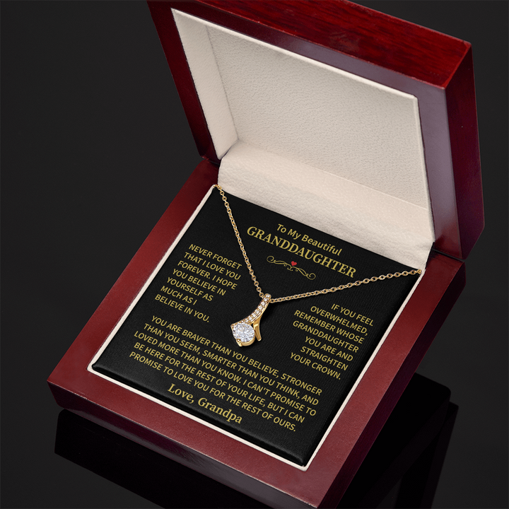 Granddaughter Necklace Gift With a Heartfelt Message