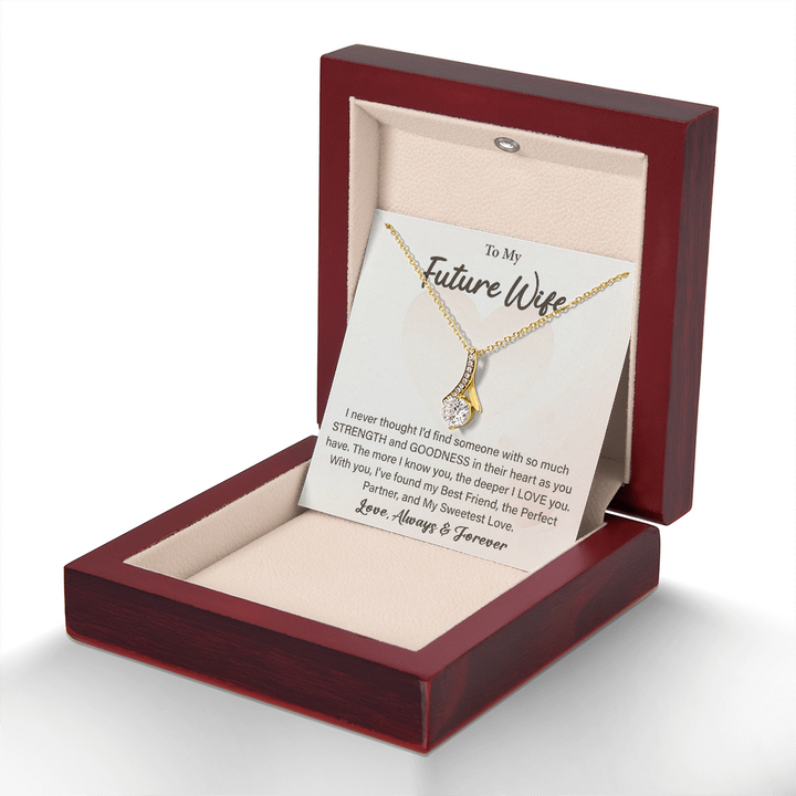"Romantic gift necklace for future bride"