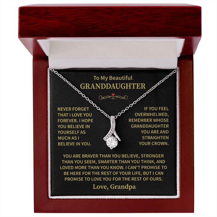 Granddaughter Necklace Gift With a Heartfelt Message