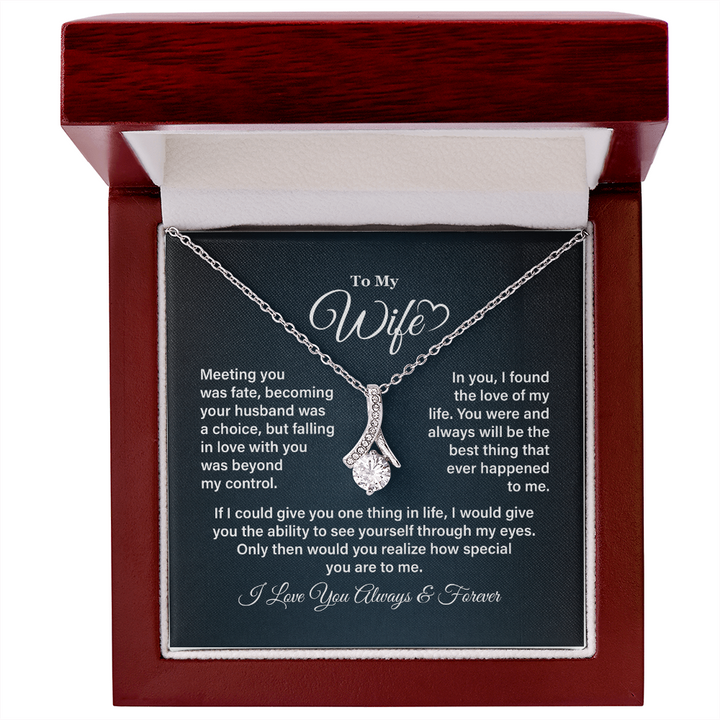 Love letter with quote: "See yourself through my eyes
