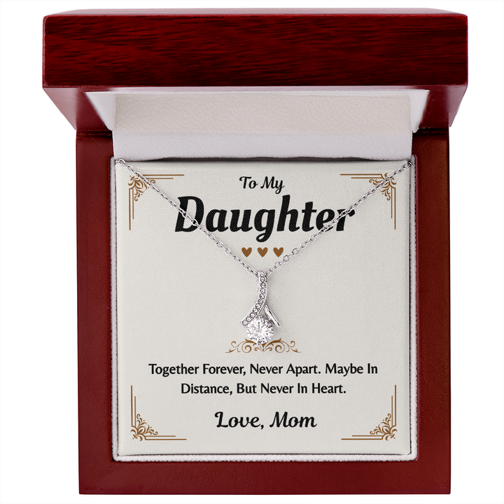 Silver necklace gift for daughter