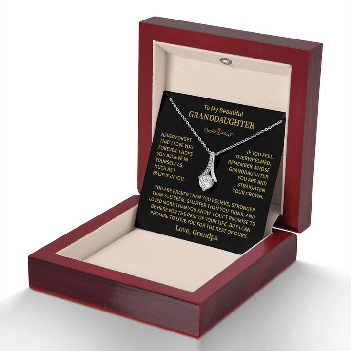 Granddaughter Necklace Gift With a Heartfelt Message