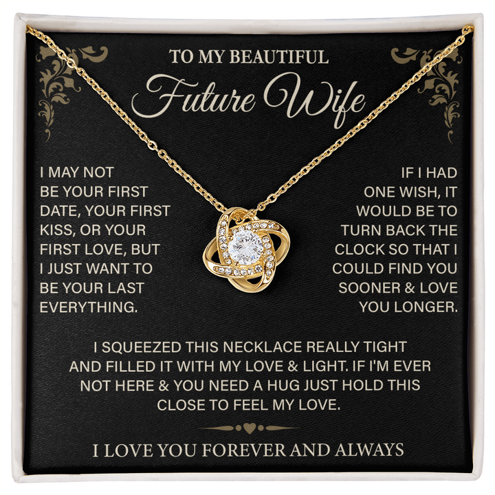 "Future Wife necklace with sentimental card gift"